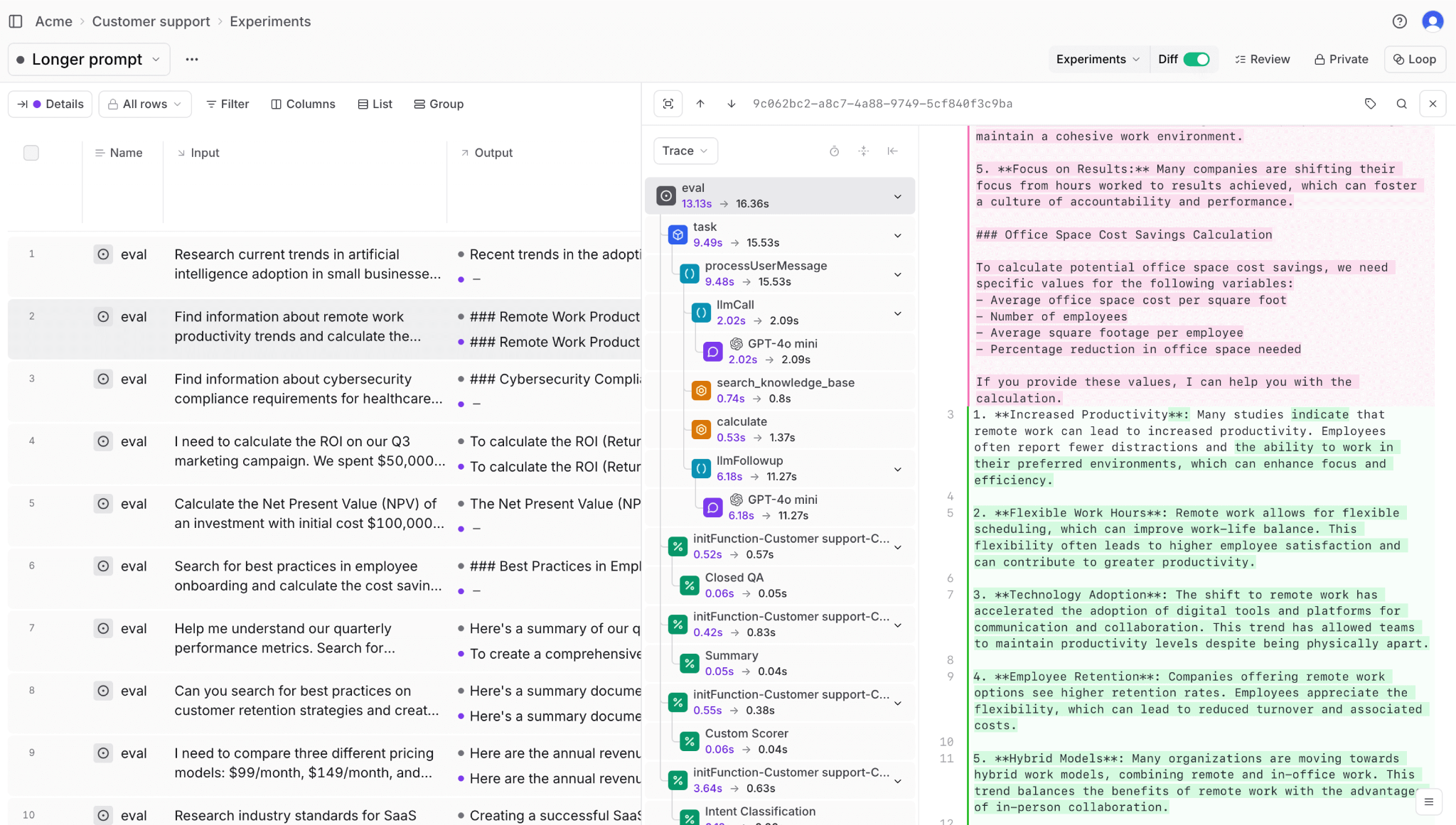 Loop AI assistant for querying production logs